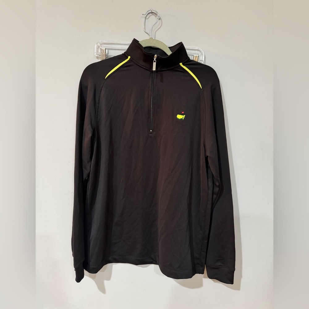 MASTERS TECH Size small  1/4 Zip Stretch Golf Pullover black, Men’s